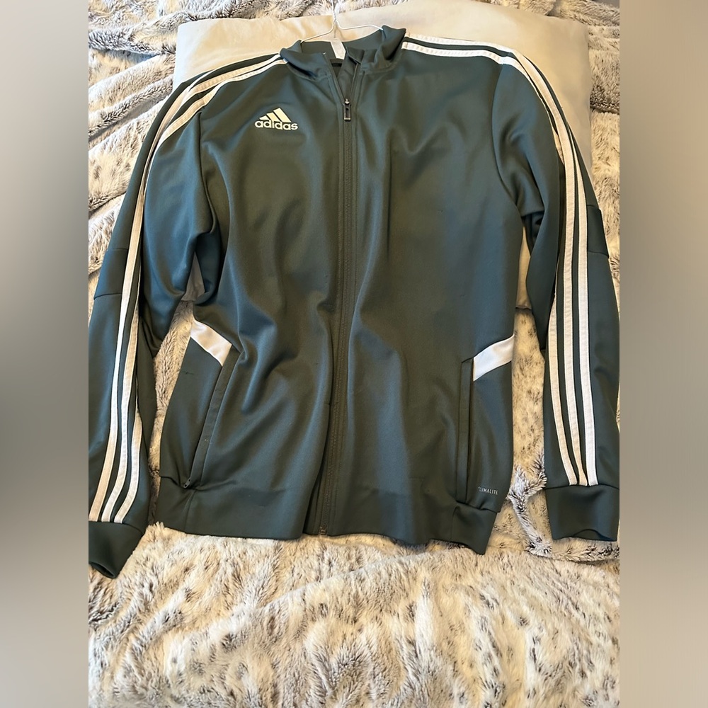 Adidas dark green jacket. Size M